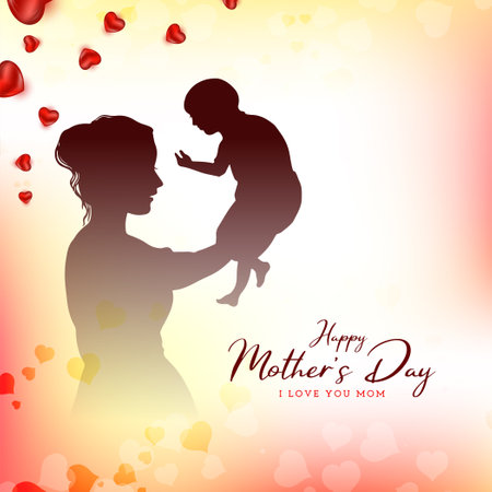 Happy Mother's day celebration greeting card design vectorのイラスト素材