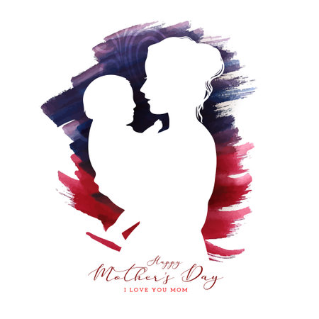 Stylish Happy Mother's day celebration adorable background design vectorのイラスト素材