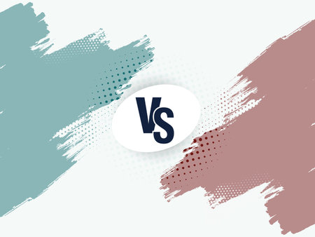 Brush stroke style versus vs screen banner for duel tournament vectorのイラスト素材