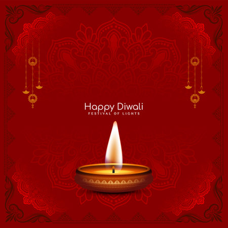 Happy Diwali Indian religious festival elegant background design vectorのイラスト素材