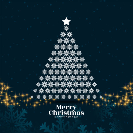 Beautiful Merry Christmas festive season celebration background vectorのイラスト素材