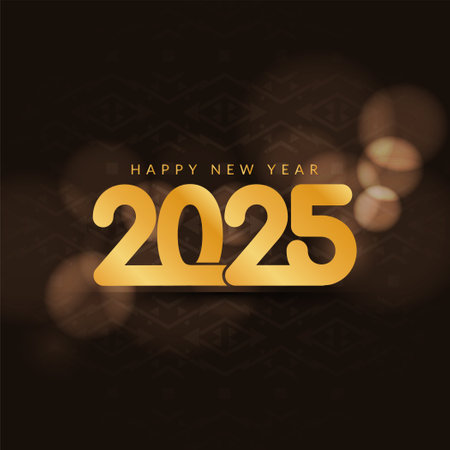 Happy new year 2025 decorative background vector