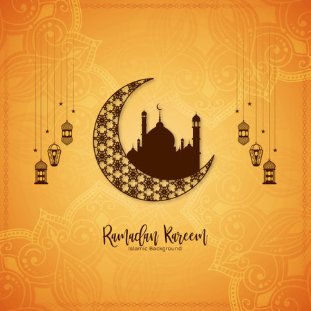 Ramadan Kareem Islamic Holy month festival background vectorのイラスト素材