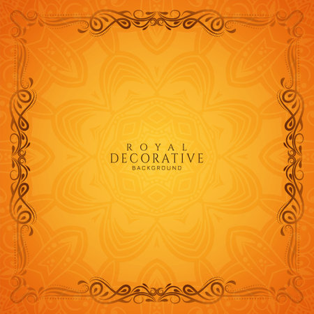 Artistic beautiful floral frame elegant mandala frame background vectorのイラスト素材