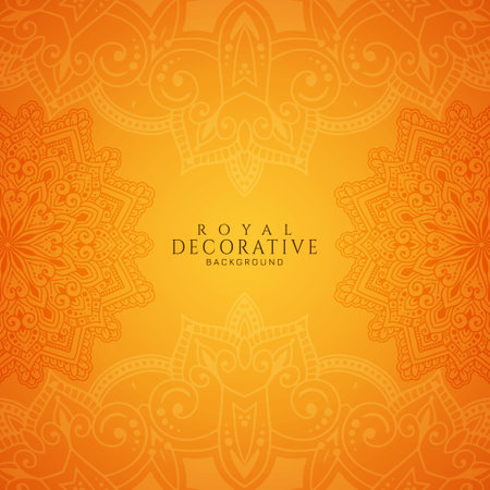 Beautiful ethnic floral frame mandala luxurious background vectorのイラスト素材