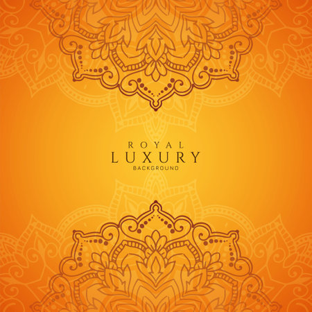 Elegant classic floral frame mandala decor background vectorのイラスト素材