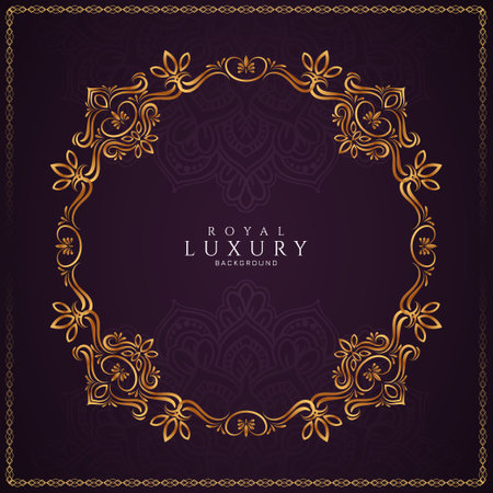 Beautiful elegant decorative floral frame classic background vectorのイラスト素材