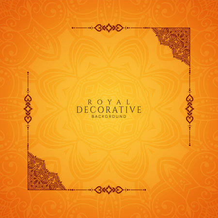 Beautiful elegant decorative floral frame classic background vectorのイラスト素材