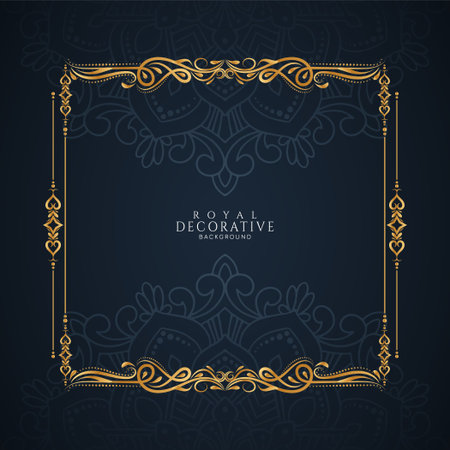 Abstract beautiful decorative floral frame ethnic background vectorのイラスト素材