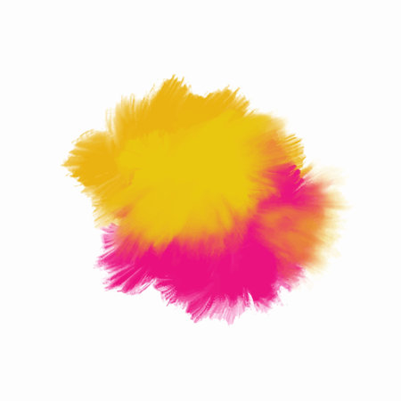 Pink and yellow colorful watercolor splash design vectorのイラスト素材