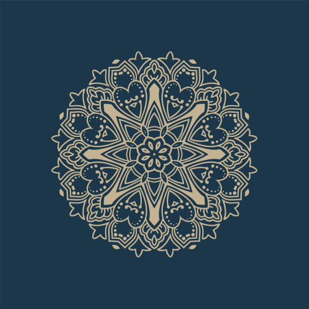 Classic mandala design ethnic background vectorのイラスト素材