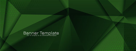 Green color polygonal modern geometric banner vectorのイラスト素材
