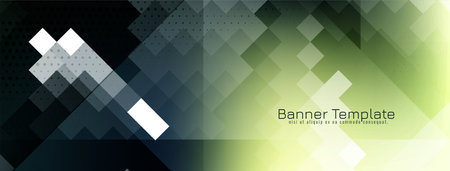 Elegant mosaic pattern business banner design vectorのイラスト素材