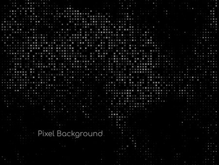 Abstract modern black pixel decorative background vectorのイラスト素材