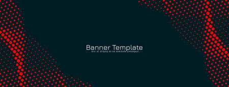 Abstract decorative halftone style banner design vectorのイラスト素材