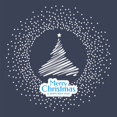 Decorative Merry Christmas festival background design vectorのイラスト素材