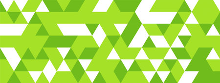 Abstract green color triangle shape geometric concept business banner vector