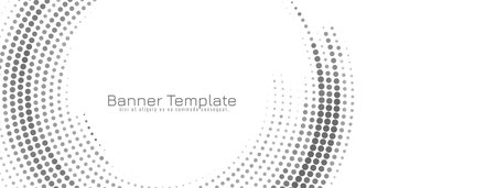 Stylish Abstract circular shape halftone design retro banner vectorのイラスト素材