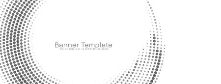 Abstract circular shape halftone design banner vectorのイラスト素材