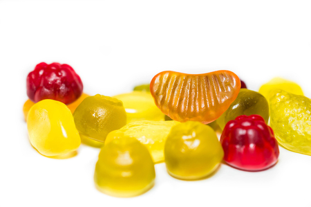Vegetarian gum on isolated white background close upの写真素材