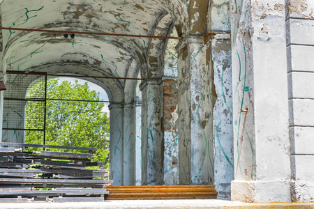 The ruins of an abandoned old house