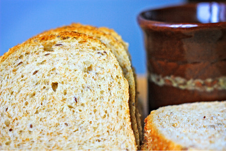 egg jug Smooth Bread brown tommy rooty soft tack tasty sunflower seeds beautiful appetizing breakfast light wallpaperの写真素材
