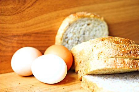 egg Smooth Bread brown tommy rooty soft tack tasty sunflower seeds beautiful appetizing breakfast light wallpaperの写真素材
