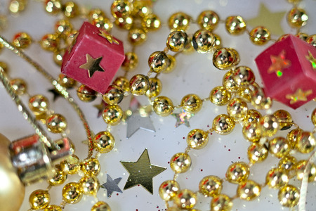 Christmas and New Year holidays background, winter season. Christmas greeting cardの写真素材