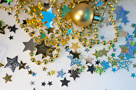 Christmas and New Year holidays background, winter season. Christmas greeting cardの写真素材