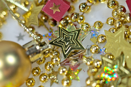 Christmas and New Year holidays background, winter season. Christmas greeting cardの写真素材