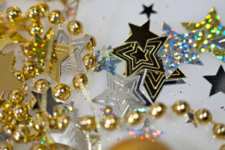 Christmas and New Year holidays background, winter season. Christmas greeting cardの写真素材