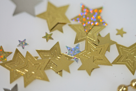 Christmas and New Year holidays background, winter season. Christmas greeting cardの写真素材