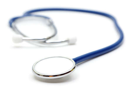 Close-up stethoscope on isolated white background.の写真素材