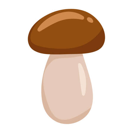 Mushroom. Element of autumn design. Vector illustration in cartoon style, isolated on white background.のイラスト素材