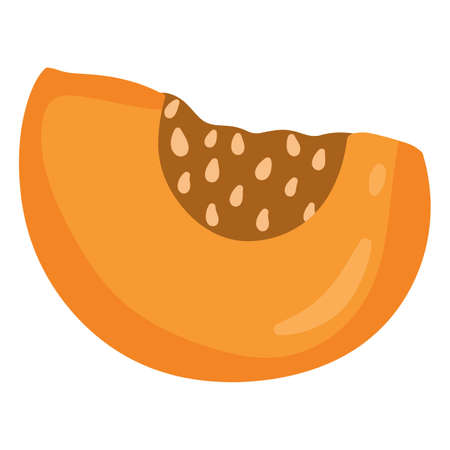 Pumpkin pie. Vector illustration for Thanksgiving and Holiday. Isolated, cartoon style.のイラスト素材