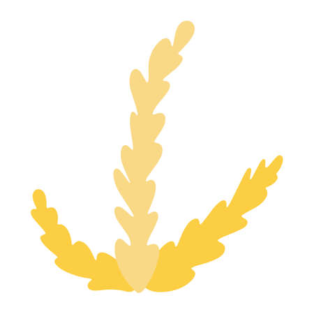 Hand-drawn modern single isolated flowers in Scandinavian style. Decorative element. Vector illustration isolated on white background, flat style.のイラスト素材