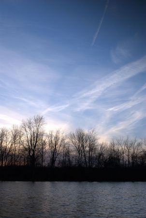 fair weather sunsetの写真素材