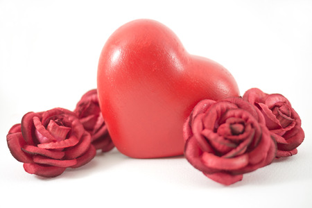 Rose and heartの写真素材