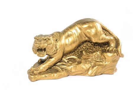 Gold tiger statueの写真素材
