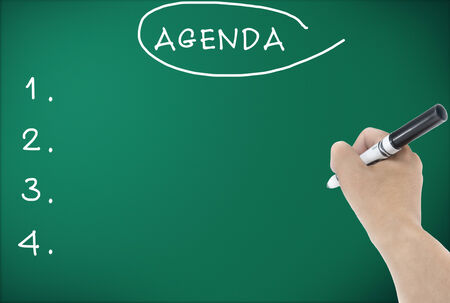 Agenda hand writingの写真素材