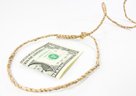 Risk concept with trap of moneyの写真素材