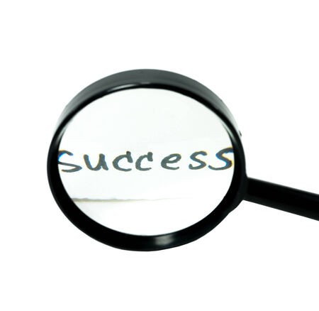 success concept with magnifying glassの写真素材
