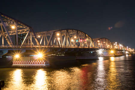 Bridge over the river in Thailandの写真素材