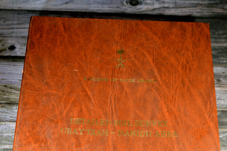 Cairo, Egypt, January 2 2024: Detailed soil survey of Hanidh and Urayirah areas in kingdom of Saudi Arabia, Maps, Topography and geographic locations of land potential of irrigated agricultureのeditorial素材