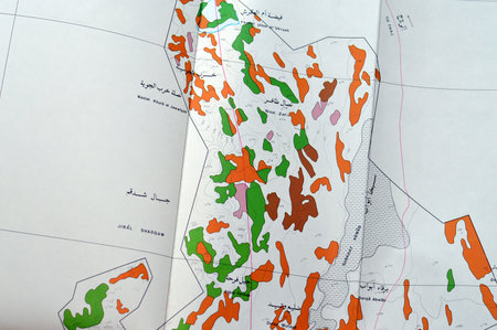 Cairo, Egypt, January 2 2024: Detailed soil survey of Hanidh and Urayirah areas in kingdom of Saudi...