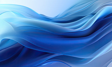 abstract blue background with smooth lines, 3d rendering, computer generated imagesの素材