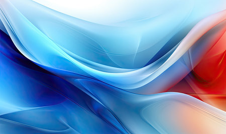 abstract background with smooth lines in blue and red colors, illustrationの素材
