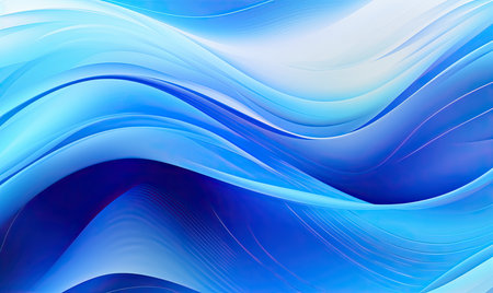 abstract blue background with smooth lines in it, digitally generated imageの素材