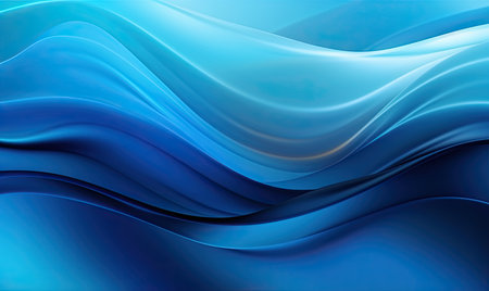 abstract blue background with smooth lines in it, digitally generated imageの素材