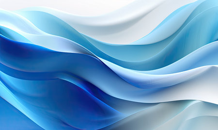 abstract blue wavy background. 3d rendering, 3d illustration.の素材
